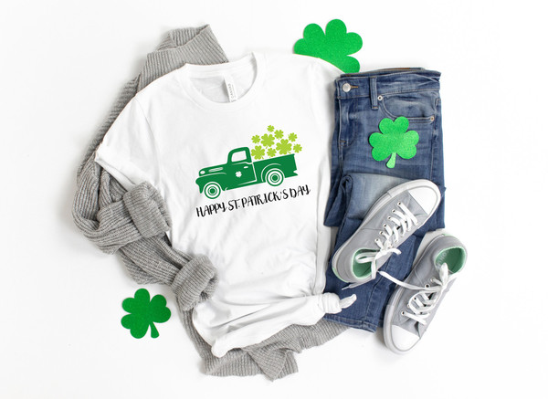 Happy St Patricks Day Shirt,Shamrock Shirt,Saint Patricks Day Shirt,Patricks  Truck Shirt,Saint Patricks Day Family Matching Shirt 1.jpg