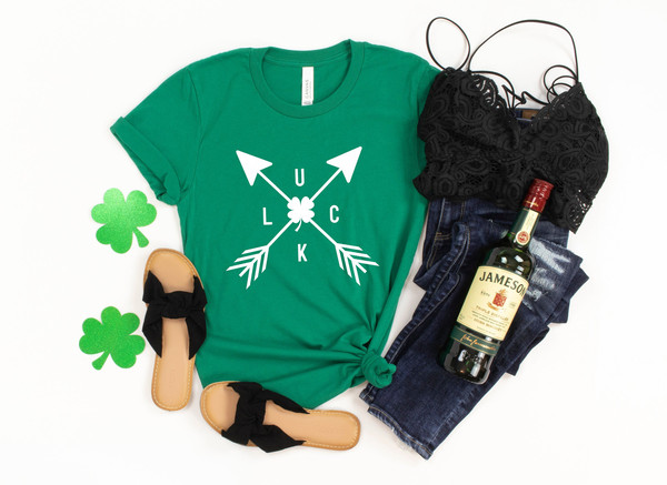 Luck Shirt, Luck Graphic Shirt, Arrow Shirt, St. Patrick's Day Shirt, St. Patrick's Day Shirt for Men, St. Patrick's Shirt for Women.jpg