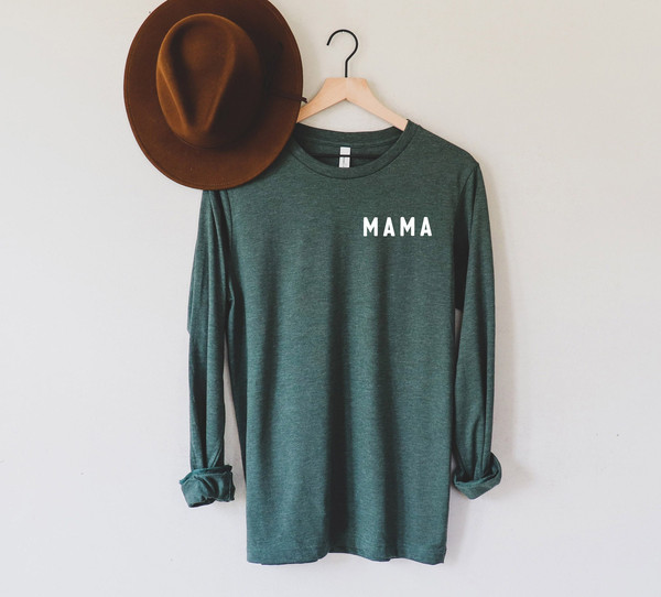 Mama & Dad Long Sleeve Shirt (block)  Mama Shirts For Women, Dad shirt, Baby Shower Gift, Pregnancy announce, Gift For Mothers Day Gift.jpg