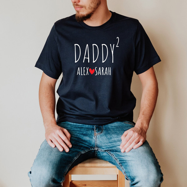 Daddy Shirt With Kids Name, Father's Day Shirt, Announcement Shirt for Daddy, Father Shirt, Gift for Daddy, Father's Day Gift, Dad T-shirt.jpg