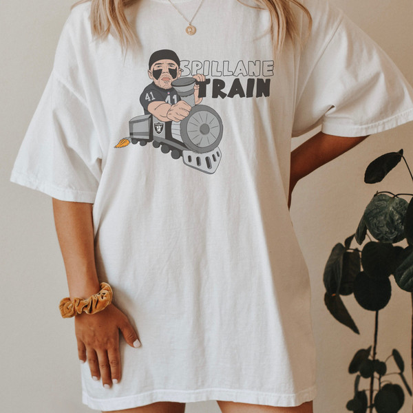 COMFORT COLORS Spillane Train Robert Spillane Tshirt, Bootleg Raiders Shirt, NFL Vintage shirt, Las Vegas Raiders Gear, Funny nfl Merch.jpg