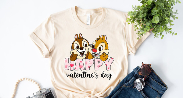 Chip And Dale Happy Valentine's Day Shirt, Disney Double Trouble Shirt , Disney Chip And Dale Couple Shirt, Happy Valentine's Day Shirt.jpg