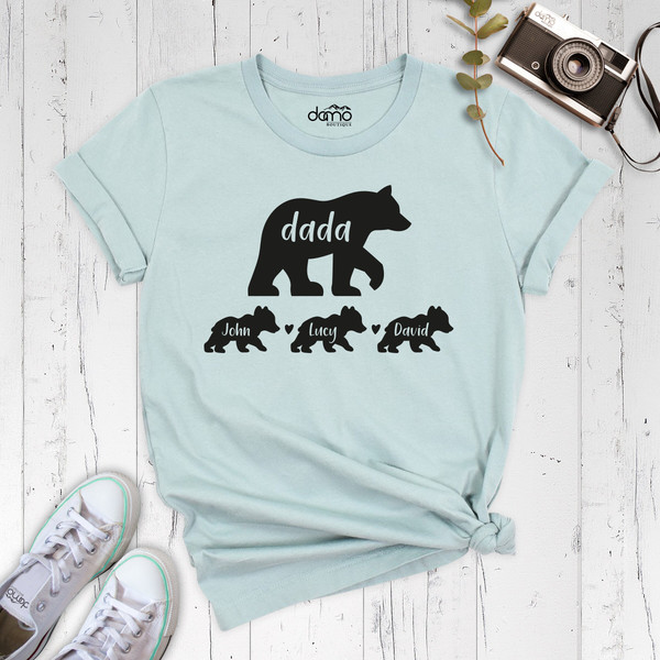 Fathers Day Gift Shirt, Personalized Dada and Kids Bear Shirt, Custom Dada Shirt, Matching Dad and Boys Shirt, New Dad Gift Tee, Father Tee.jpg