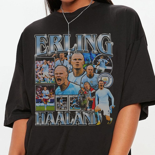 Erling Haaland T-Shirt, Retro Erling Haaland T-Shirt, Soccer shirt, Classic 90s Graphic Tee, Vintage Bootleg, Vintage Oversized Sport Tee.jpg