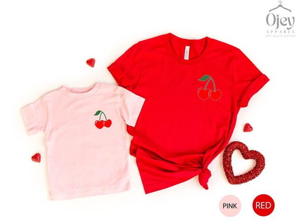 Cherry Valentine Shirt Cute Valentine Shirt Valentine Heart Shirt Valentine Toddler Shirt Friend Valentine Gift Mom Gift Gift for Teacher.jpg