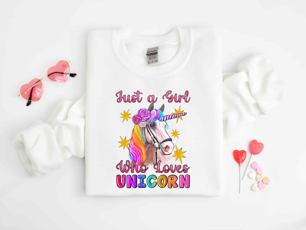 Valentines Day Just a Girl who Love Unicorn shirt Women Men Tee, Cute Valentine Shirt, Family Squad Christmas Mardi Gras Cat Love Dog Love.jpg