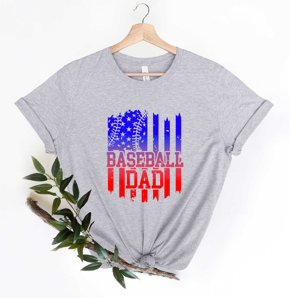 Baseball Dad Shirt, Baseball Dad Coach Gift, Game Day Tee for Him, Shirt for Baseball Lover, Red and Blue Baseball Shirt, Gift ForDaddy.jpg