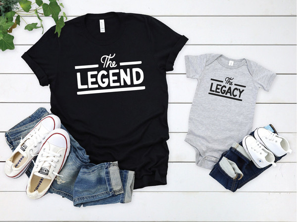 Legend Shirt, Legacy Shirt, Daddy and Me Shirts, Funny Family Shirts, Matching Dad and Baby Shirts, Legend Dad Shirt, Father's Day 2023 Tee.jpg