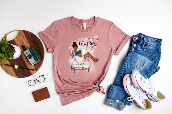 Reading Shirt, Just one more chapter shirt, Librarian Book Lover Shirt, cute gift for book lover, bookaholic girl  Reading Shirt Gift.jpg