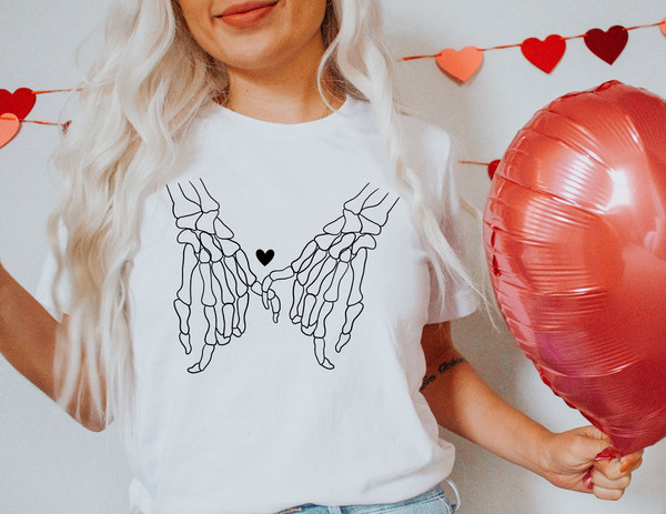 Skeleton Hands Valentine Shirt, Valentines Day Shirt, Skeleton Shirt, Love Shirt, Skeleton Valentine's Day Shirt, Valentines Day T-shirt.jpg