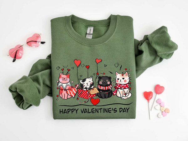 Meowy Valentine Shirt, Valentines Cat Sweatshirt, Happy Valentines, Cat Lover Shirt, Valentines Gift, Gifts For Cat Lover, Cat Valentines.jpg