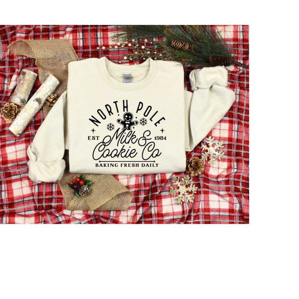 Christmas Shirt, North Pole Sweatshirt, Christmas Sweatshirt For Women, Christmas Sweater, North Pole Milk Co, Holiday O.jpg