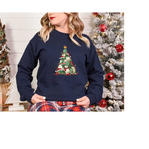 Christmas Sweatshirt, Christmas Cat Shirt, Christmas Animal Tree, Christmas Tree Shirt, Christmas Shirt, Christmas Gift,.jpg