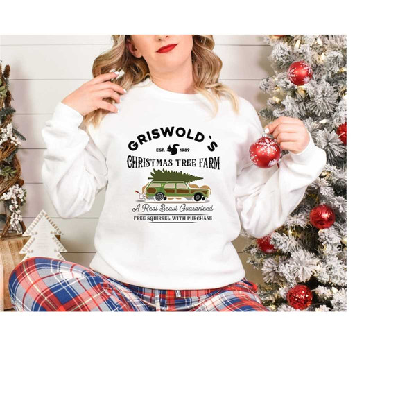 Christmas Tree Farm Sweatshirt, Vintage Griswold's Tree Farm Since 1989 Sweatshirt, Christmas Family Sweatshirt, iPrinta.jpg