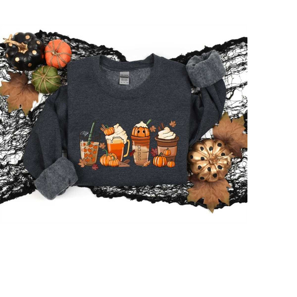 Fall Coffee Sweatshirt, Cute Halloween Fall Shirt, Mouse Ears Coffee Lover Shirt, Pumpkin Spice Latte Drink Cup,PSL Love.jpg