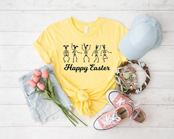 Easter dancing skeleton bunny shirt, Dancing Skeleton, Skeleton Sweatshirt, Bunny Ears Skeleton, easter shirt,  bunny shirt, Egg Shirt,.jpg