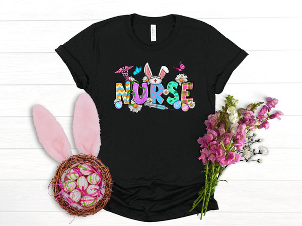 Easter Nurse shirt, easter shirt,  bunny shirt, Bunny with Glasses, Bunny Lover Gift, happy easter, easter outfit, happy easter day, funny.jpg