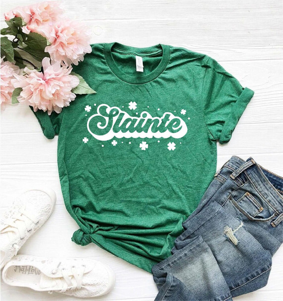 Slainte shirt, st paddys day shirt, slainte sweatshirt,  saint patricks day, shamrock shirt, st patricks day, Shenanigans Shirt, 1.jpg