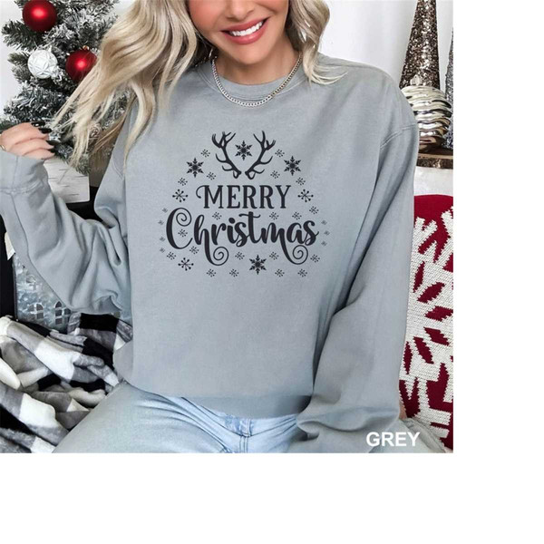 Christmas Sweatshirt, Merry Christmas Sweatshirt, Christmas Shirt for Women, Christmas Crewneck Sweatshirt, Holiday Swea 1.jpg