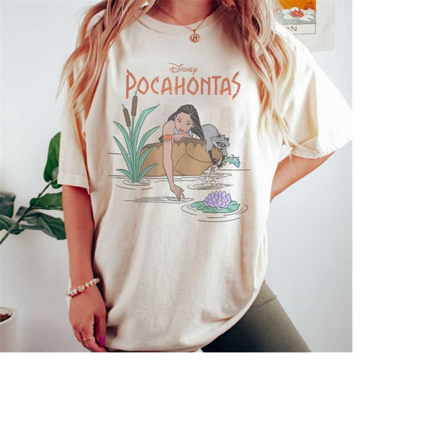 Disney Pocahontas Meeko Afternoon Dreaming Comfort Colors Shirt, Princess Pocahontas T-Shirt, Disneyworld Family Vacatio.jpg