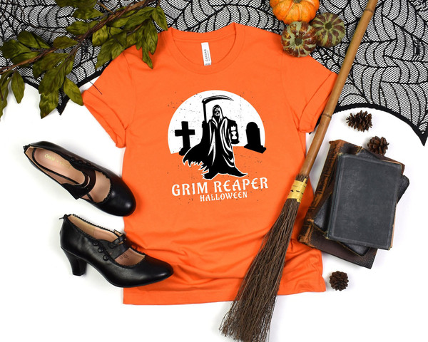 Grim Reaper Shirt - Halloween Shirt - Bella Canvas - Grim Reaper Graphic Tee - Halloween Gift.jpg
