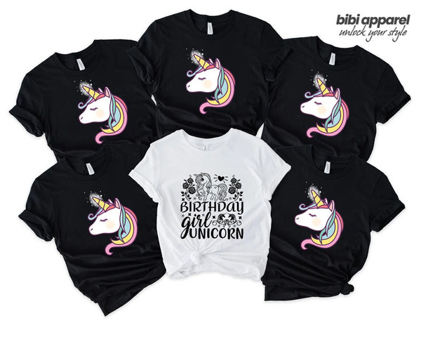 Girls Birthday Family Shirts, Birthday Girl Family Shirts, Unicorn Birthday Girl, Daddy Mommy Sister Brother Of The Birthday Girl Matching.jpg