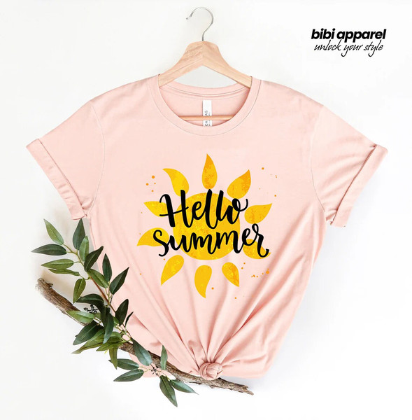 Hello Summer Shirt, Summer Shirt, Summer Lovers Shirt, Season Shirt, Summer Season Shirt, Vacation T-shirt.jpg