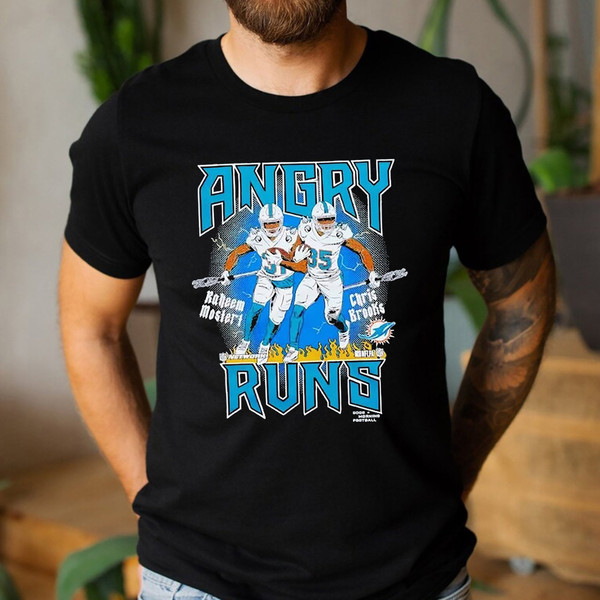Angry Runs Dolphins Football Mostert and Brooks Shirt, Angry Runs Dolphins Football Sweatshirt.jpg