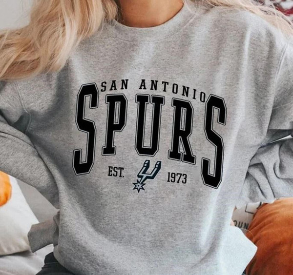 San Antonio Spurs EST 1973 Basketball Sweatshirt, San Antonio Spurs Shirt, Vintage Basketball Fan Shirt, Retro Shirt, Spurs Fan Gifts.jpg