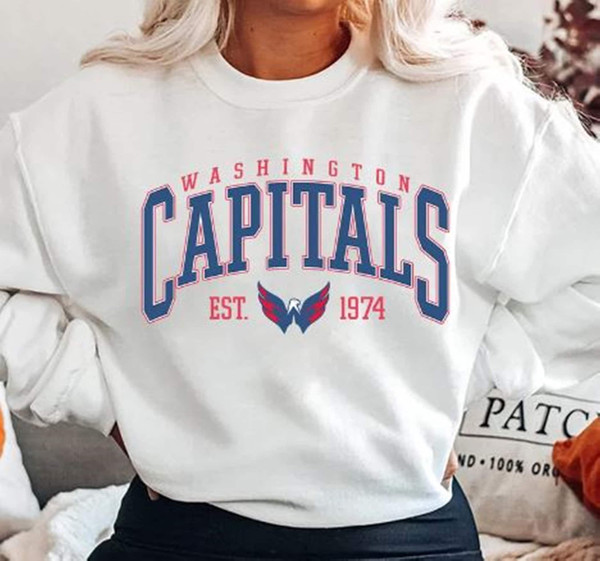 Washington Capitals Sweatshirt, Washington Capitals Hockey Vintage Shirt, Gameday Apparel Hoodie, Hockey Fan Tee, Unisex Hockey Tee.jpg