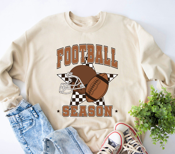 Customized Football Season Sweatshirt, Football Shirt, College Football Shirt, Game Day Shirt, Football Season Shirt, Football Mom Shirt.jpg