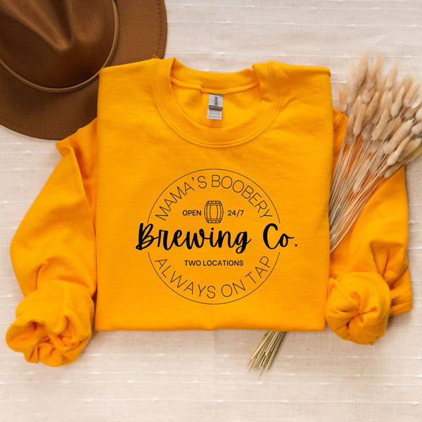 Brewing Co Sweatshirt, Funny Breastfeeding Hoodie, Mamas Boobery Sweatshirt, Nursing Mama Sweatshirt, Cute Breastfeeding Sweatshirt.jpg