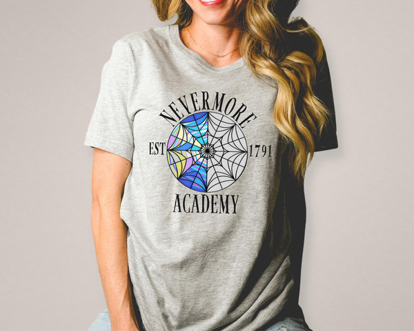 Nevermore Academy Shirt, Wednesday Addams Shirt, Nevermore Academy Tee, Creepy Academy Shirt, Gothic TV Show Apparel.jpg