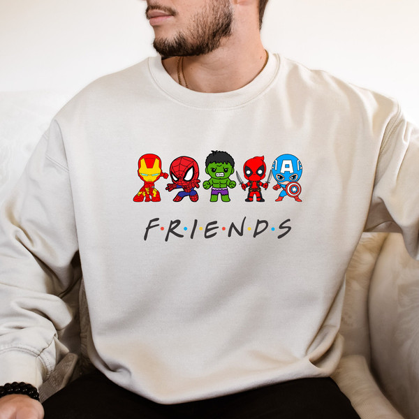 Superhero Friends Shirt, Cute Avengers Shirts, Marvel Avenger Shirt, Superhero T-shirt, Christmas Shirt, Ironman, Avengers Friends Shirt. 1.jpg