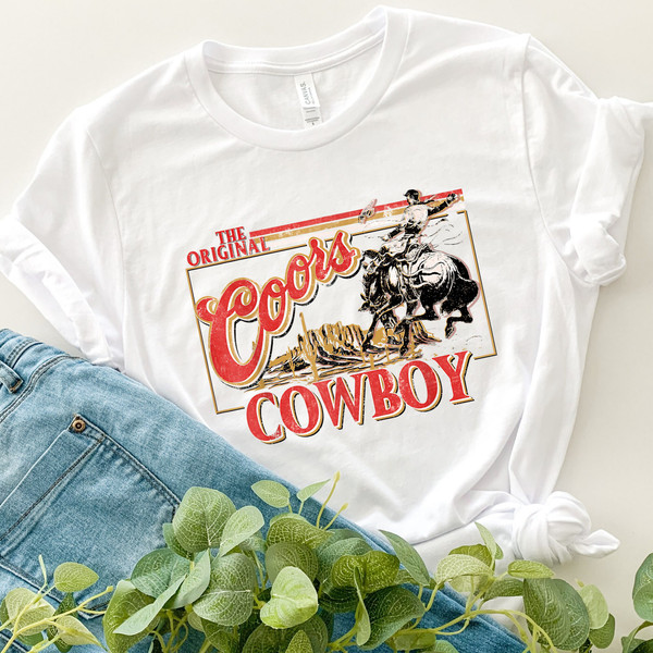 Coors Original Cowboy Shirt, Western Tshirt, Rodeo Shirt, Original Coors Shirt Gift.jpg