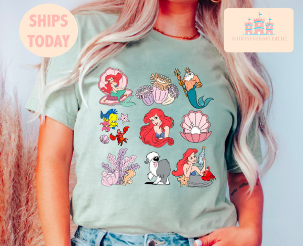 women's little mermaid shirt, women's little mermaid Ariel shirt, Ariel mermaid shirt, disney ariel shirt, girls ariel mermaid shirt 2.jpg