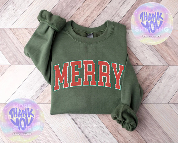 Merry Christmas Sweatshirt, Christmas Shirts, Cute Winter Sweater, Christmas Shirt for Women, Christmas Crewneck Sweatshirt, Holiday Sweater.jpg