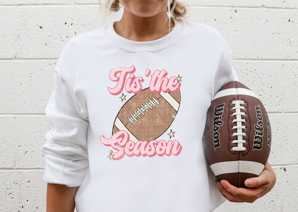 Football Sweatshirt, Tis The Season Sweater, Game Day Shirt, Football Shirt, Football Shirts For Women, Women's Crewneck, Sunday Football.jpg