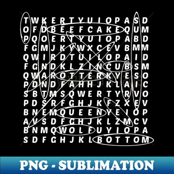 Funny Gay LGBTQ Adult Naughty Humor Slang Crossword Puzzle - Premium PNG Sublimation File