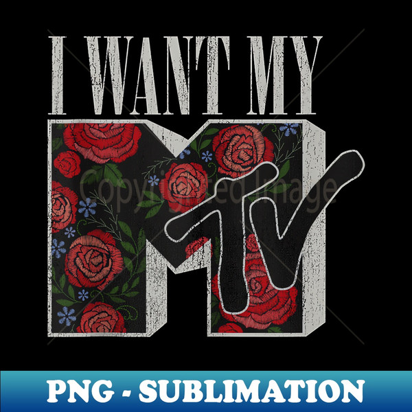 MTV I Want My MTV Floral Box - Premium Sublimation Digital Download