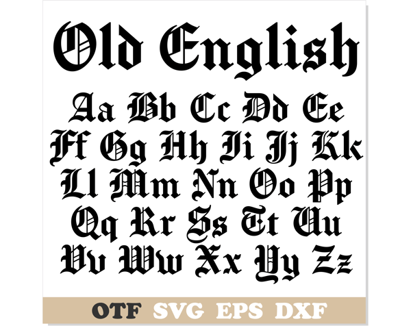 Old English font TTF, Old English font SVG Cricut, Old Engli - Inspire ...