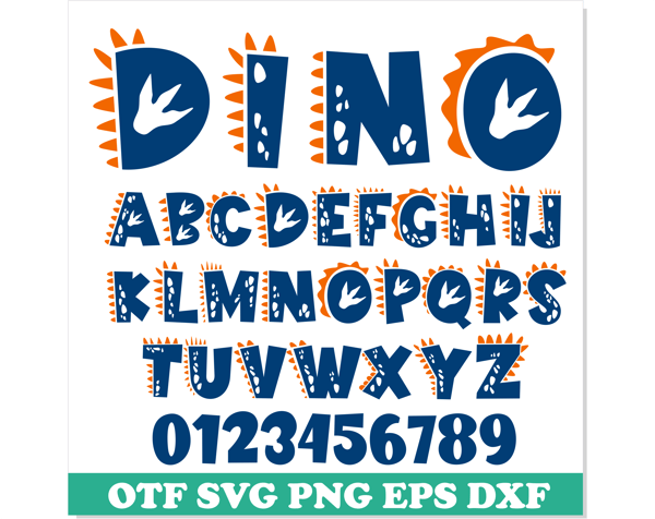 Dinosaur font otf ttf svg png 1.png