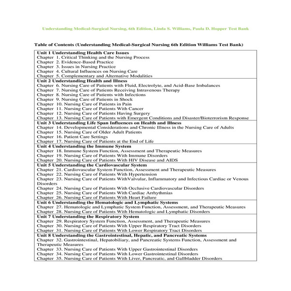 Understanding Medical-Surgical Nursing, 6th Edition, Linda S. Williams, Paula D. Hopper Test Bank-1-10_00002.jpg