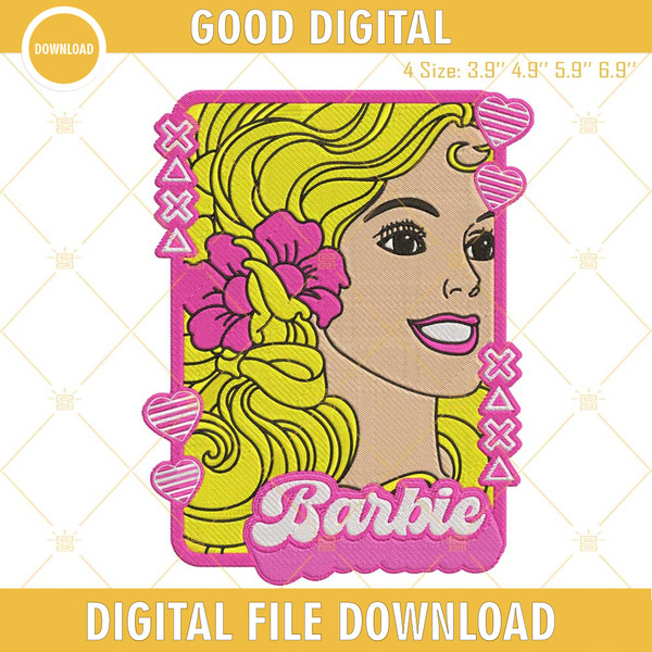 Barbie Embroidery Designs, Barbie Pink Doll Embroidery Files.jpg
