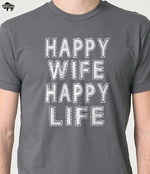 Gift for Husband  Happy Wife Happy Life Shirt  Fathers Day Gift - Funny Shirt Men - Husband Shirt - Wife to Husband Gift - Funny Tshirt.jpg