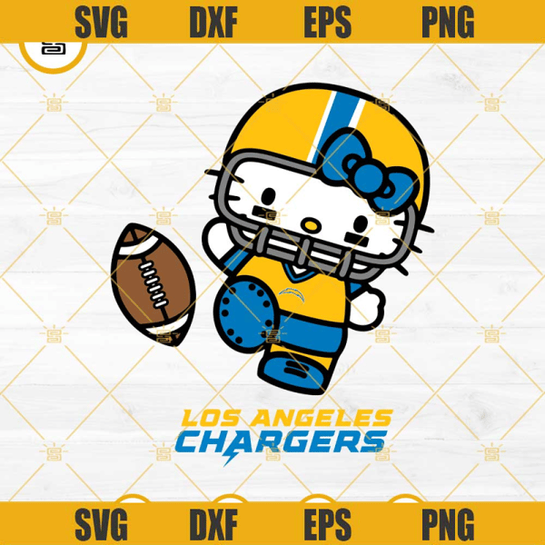 Hello Kitty Los angeles Chargers SVG PNG EPS DXF Files.jpg