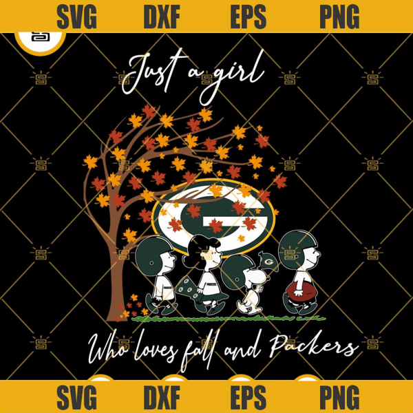 Just A Girl Who Loves Fall And Green Bay Packers Snoopy SVG PNG DXF EPS Files.jpg