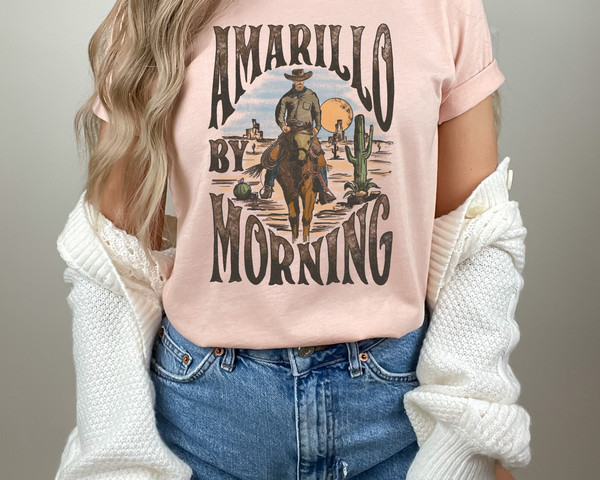 Amarillo By Morning Shirt, Amarillo Shirt, Country Shirt, Texas Shirt, Country Music Shirt, Western Shirt, Country Music T shirt, Cowboy Tee.jpg