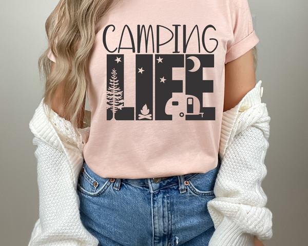 Camping Life Shirts, Camping Shirt, Camper T-shirt, Camper Shirt, Happy Camper Shirt, Camper Gift, Camper, Camping Group, Custom Shirts.jpg