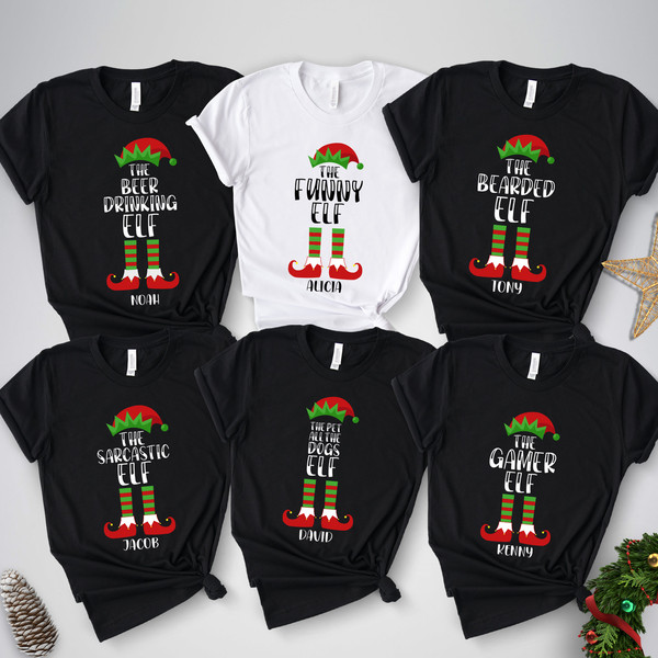 Custom The Beer Drinking Elf Shirt The Funny Elf The Bearded Elf The Sarcastic Elf The Pet All The Dogs Elf The Gamer Elf Pajamas MRV2582.jpg